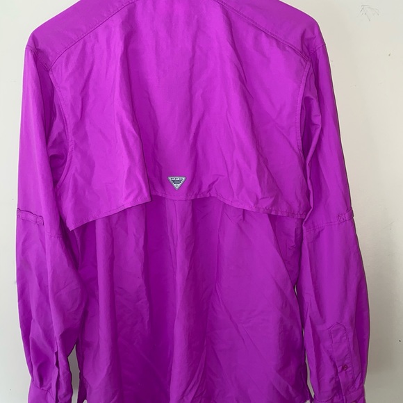 Columbia Men’s PFG purple shirt long sleeve - Picture 4 of 5